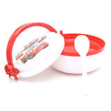 Joy Lunch Box With Spoon - Red & White, Kids, Tiffin Boxes And Bottles, Chase Value, Chase Value
