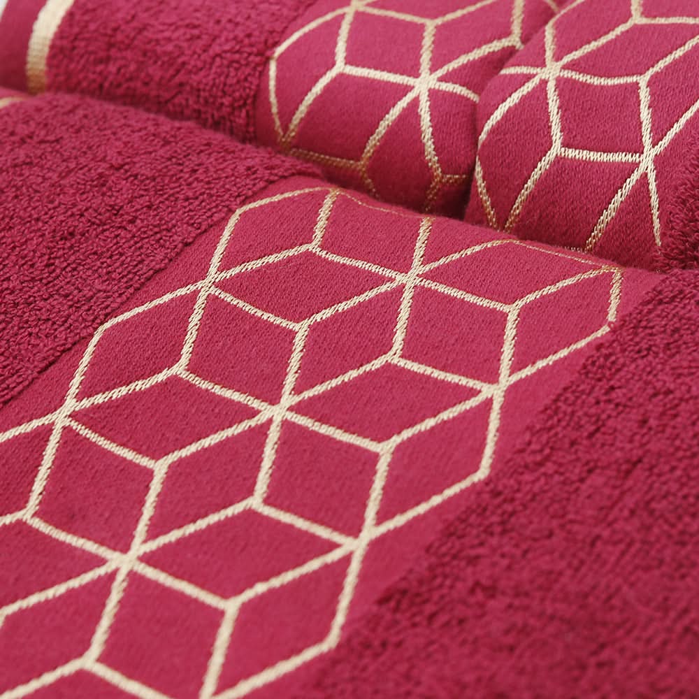 Towel Set 3 Pcs C.T - Maroon, Home & Lifestyle, Bath Towels, Chase Value, Chase Value