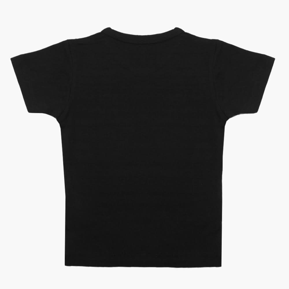 Boys Half Sleeves T-Shirt - Black, Boys T-Shirts, Chase Value, Chase Value