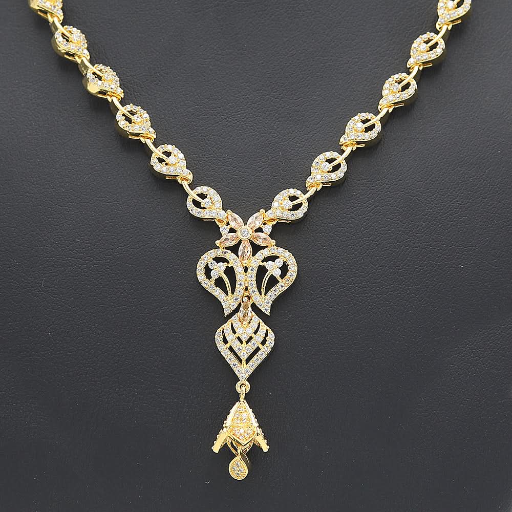 Women's American Diamond Necklace Set - Copper, Women, Jewellery Set, Chase Value, Chase Value