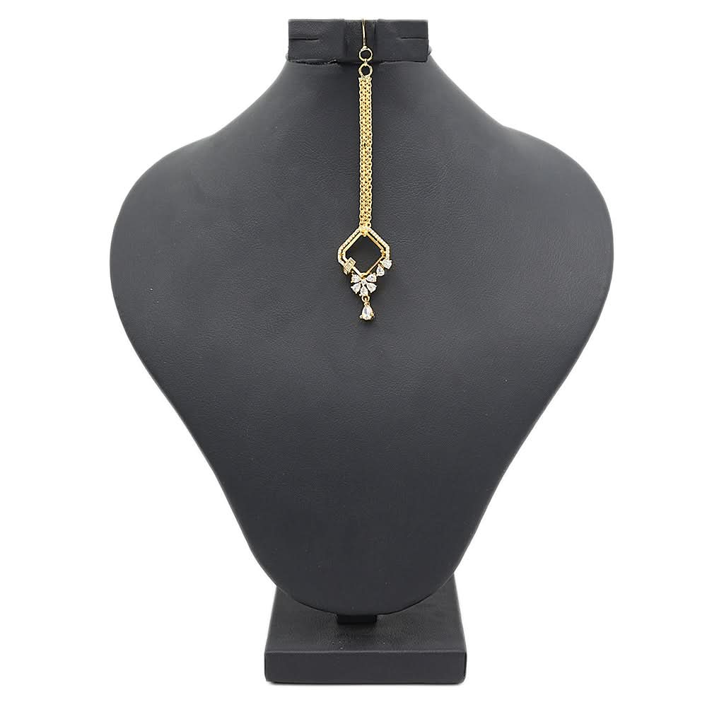 Women's American Diamond Head Tikka - Golden, Women, Hair And Head Jewellery, Chase Value, Chase Value
