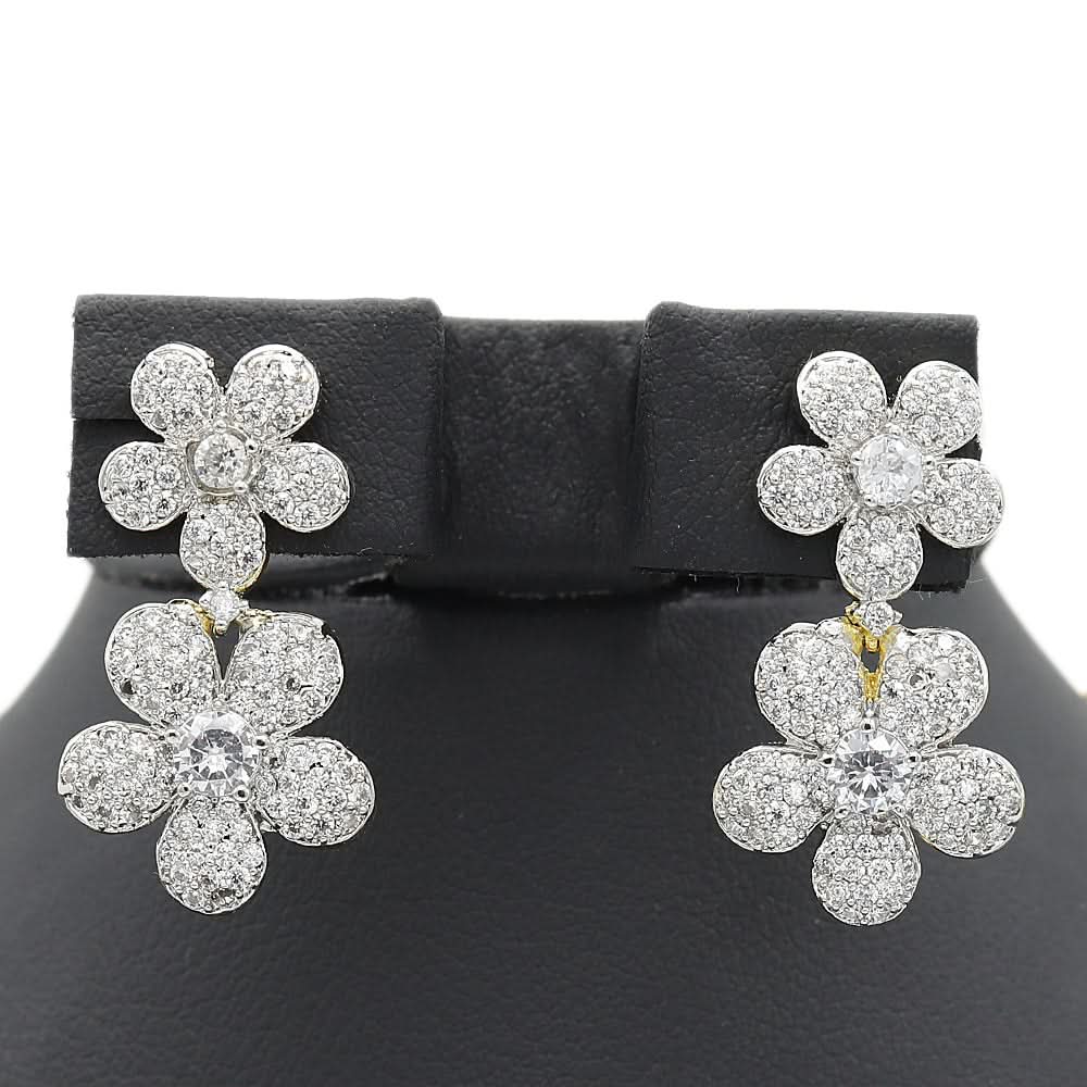 Women's American Diamond Bridal Set - Golden & Silver, Women, Jewellery Set, Chase Value, Chase Value