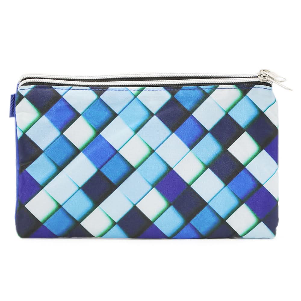 Pencil Pouch Two Zipper - Blue, Pencil Boxes & Stationery Sets, Chase Value, Chase Value
