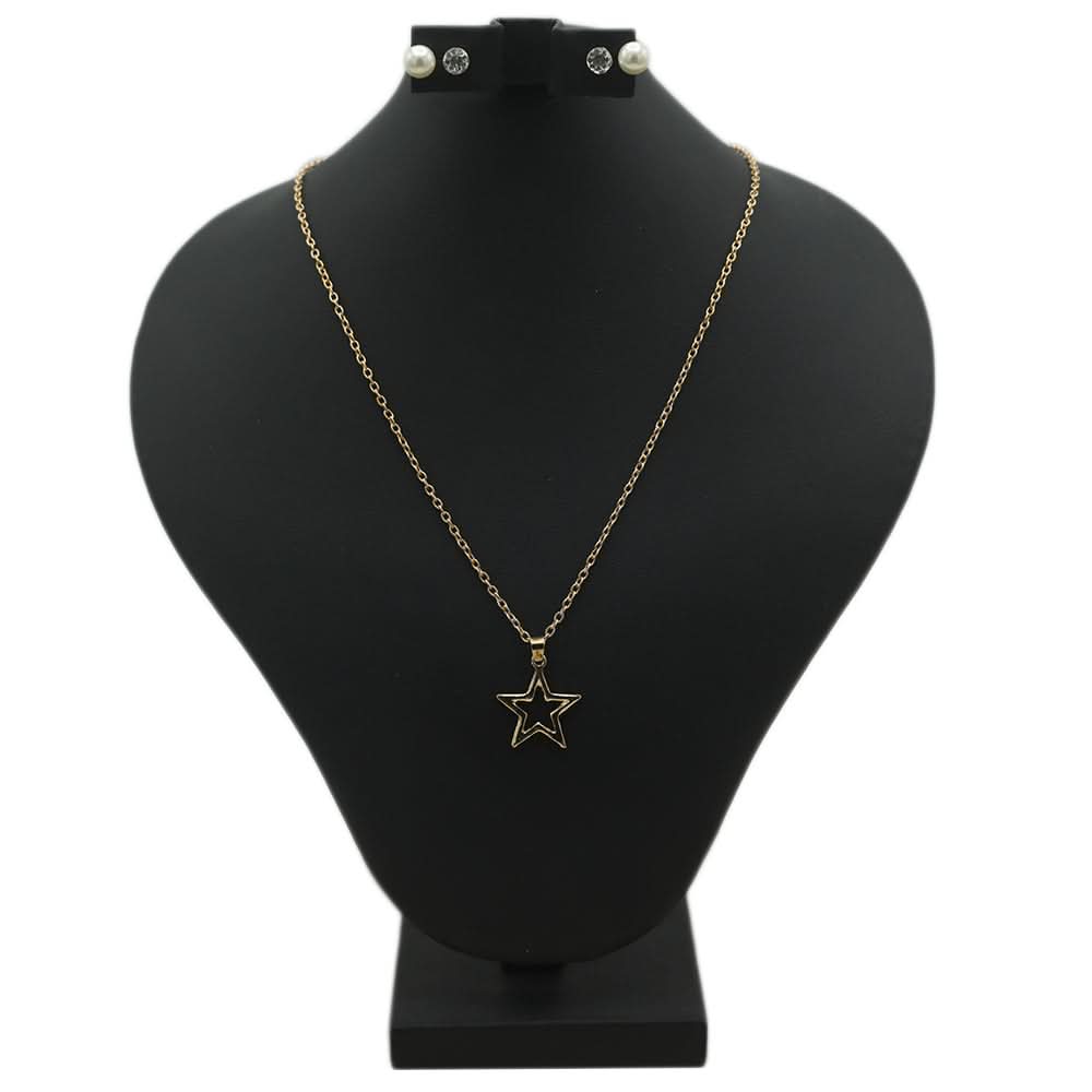 Women's Locket Set With Two Rings - Golden, Women, Chains & Lockets, Chase Value, Chase Value
