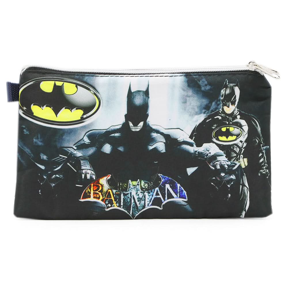 Pencil Pouch Three Zipper - Navy Blue, Pencil Boxes & Stationery Sets, Chase Value, Chase Value
