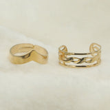 Women's Locket Set With Two Rings - Golden, Women, Chains & Lockets, Chase Value, Chase Value