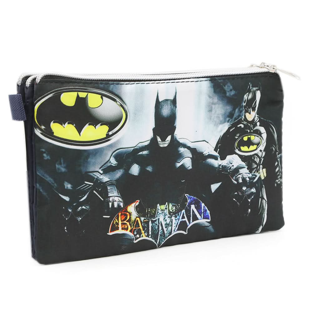 Pencil Pouch Three Zipper - Navy Blue, Pencil Boxes & Stationery Sets, Chase Value, Chase Value
