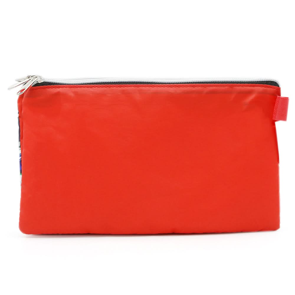 Pencil Pouch Three Zipper - Red, Pencil Boxes & Stationery Sets, Chase Value, Chase Value