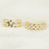 Women's Locket Set With Two Rings - Golden, Women, Chains & Lockets, Chase Value, Chase Value