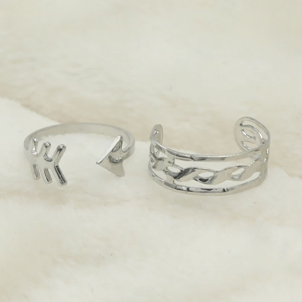 Women's Locket Set With Two Rings - Silver, Women, Chains & Lockets, Chase Value, Chase Value