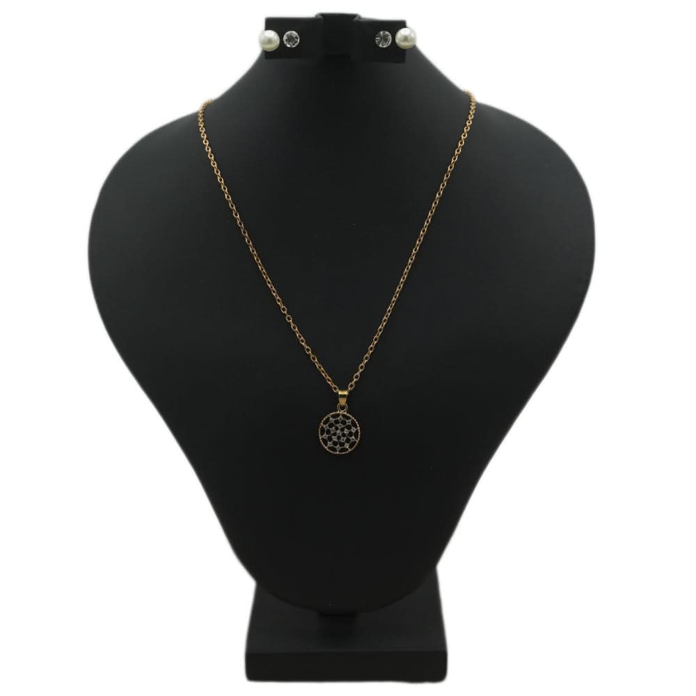 Women's Locket Set With Two Rings - Golden, Women, Chains & Lockets, Chase Value, Chase Value