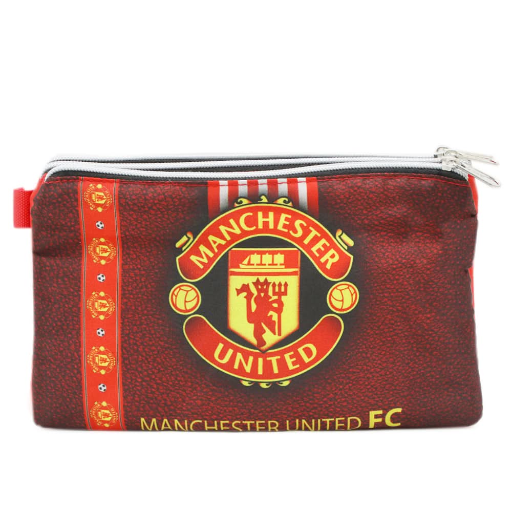 Pencil Pouch Three Zipper - Red, Pencil Boxes & Stationery Sets, Chase Value, Chase Value