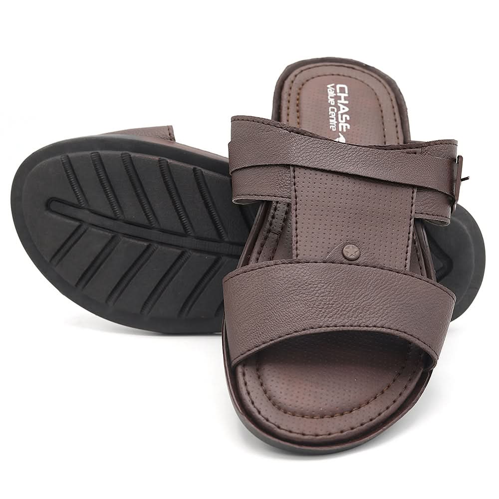 Men's Slippers A-07 - Brown, Men, Slippers, Chase Value, Chase Value