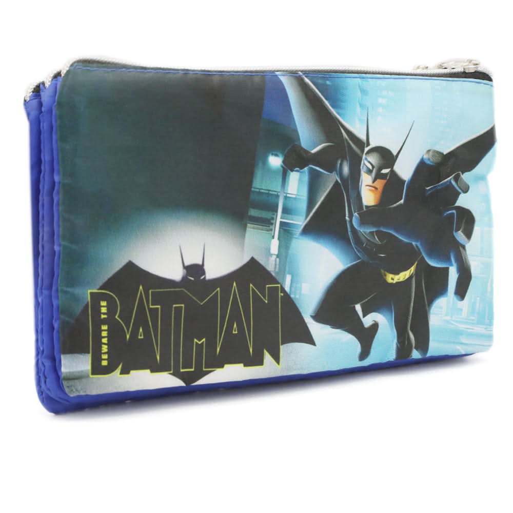 Pencil Pouch Three Zipper - Blue, Pencil Boxes & Stationery Sets, Chase Value, Chase Value