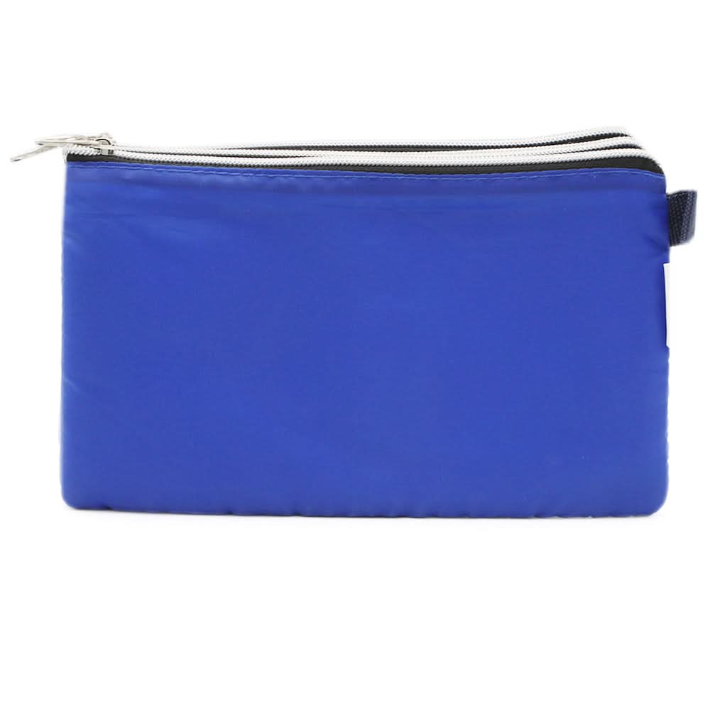 Pencil Pouch Three Zipper - Blue, Pencil Boxes & Stationery Sets, Chase Value, Chase Value