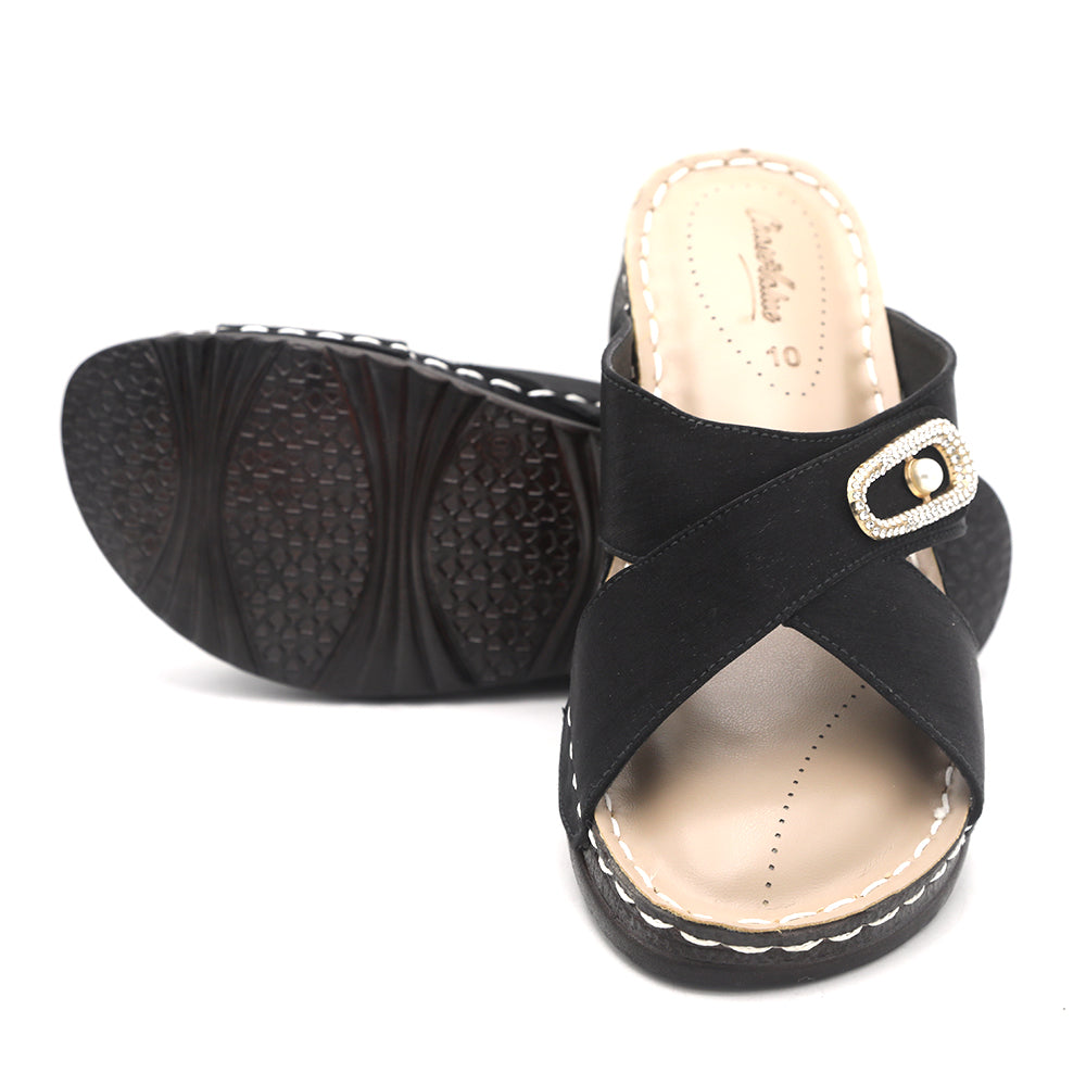 Women's softy Slipper 126 - Black, Women, Slippers, Chase Value, Chase Value