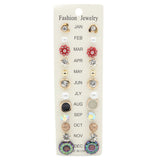 Women's Ear Tops Card 12 Pairs - Multi, Women, Earrings & Tops, Chase Value, Chase Value