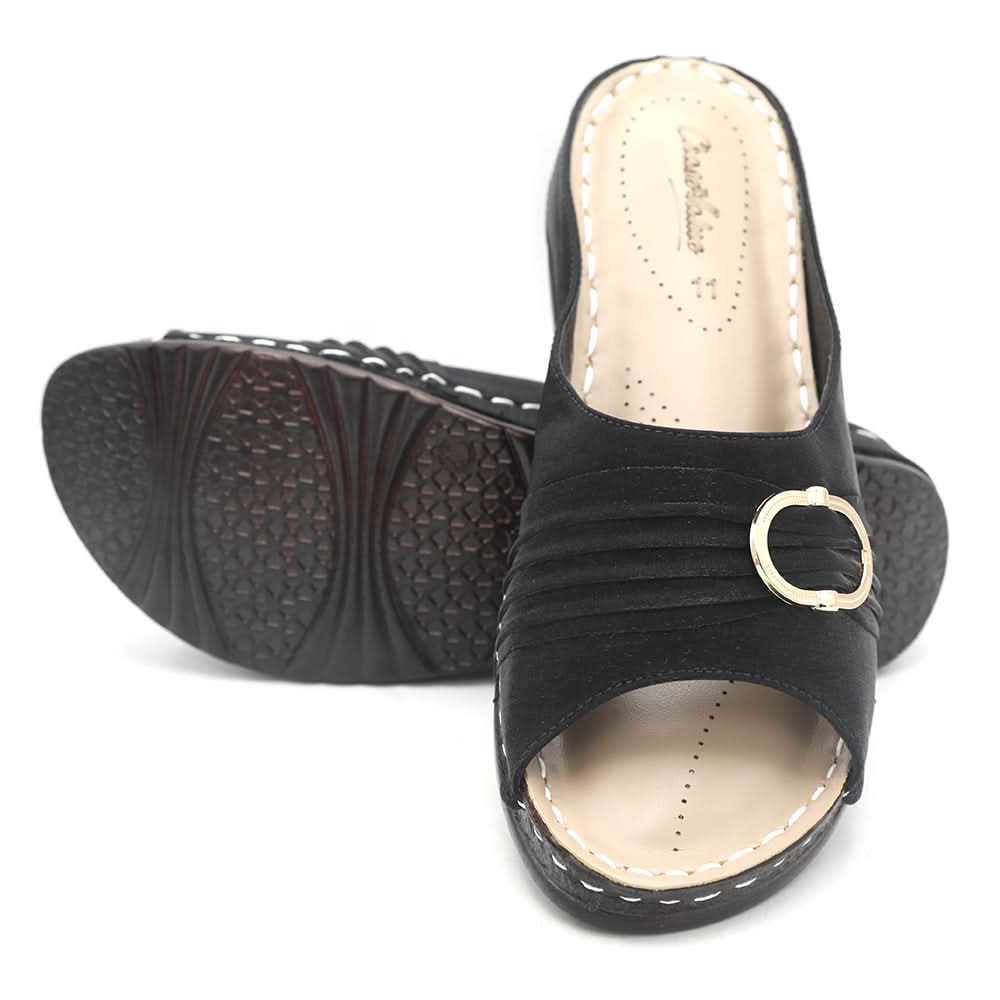 Women's Softy Slipper 129 - Black, Women, Slippers, Chase Value, Chase Value