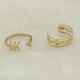 Women's Locket Set With Two Rings - Golden, Women, Chains & Lockets, Chase Value, Chase Value