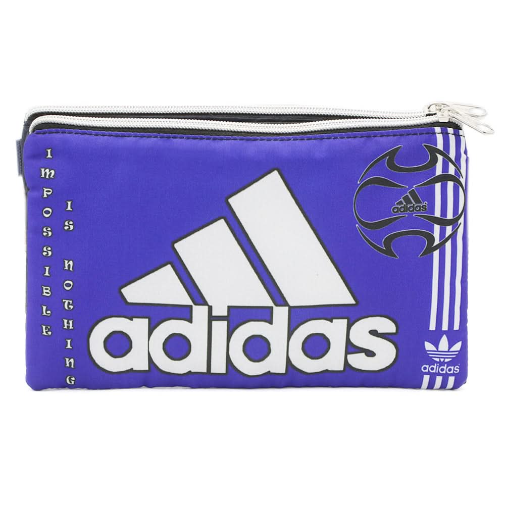 Pencil Pouch Two Zipper - Navy Blue, Pencil Boxes & Stationery Sets, Chase Value, Chase Value