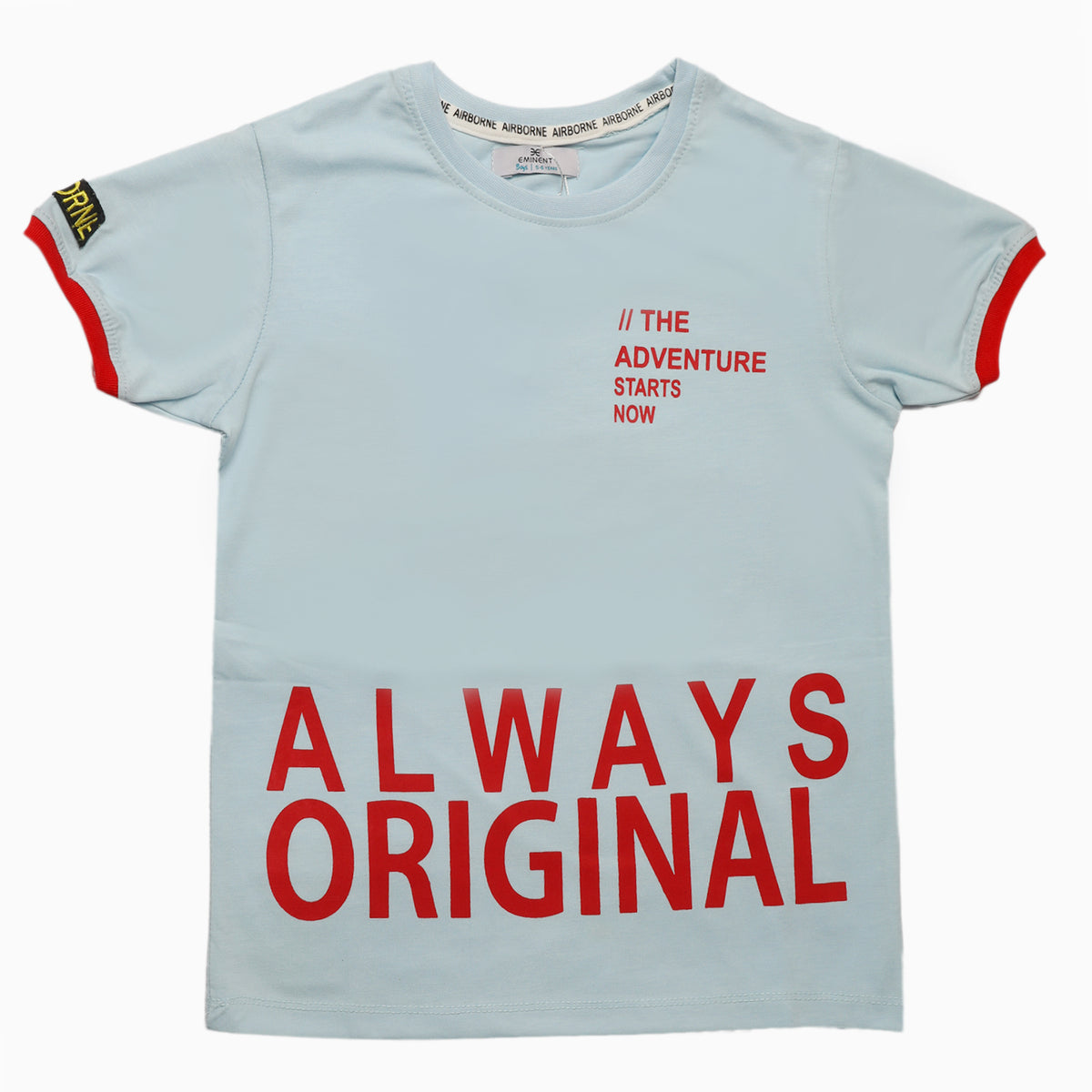 Eminent Boys Half Sleeves T-Shirt - Sky Blue, Boys T-Shirts, Eminent, Chase Value