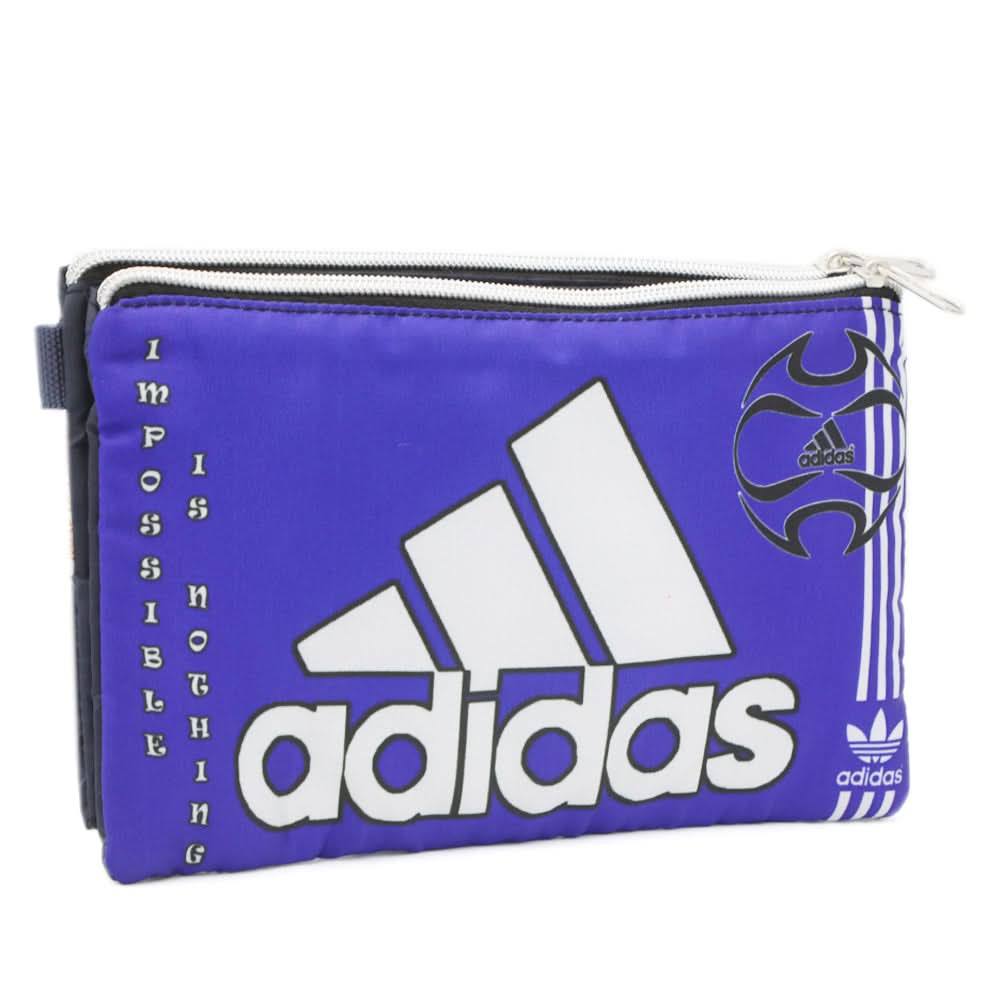 Pencil Pouch Two Zipper - Navy Blue, Pencil Boxes & Stationery Sets, Chase Value, Chase Value