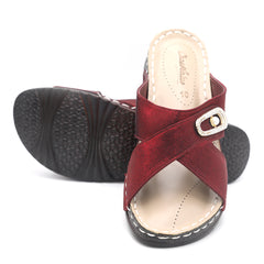 Women's softy Slipper 126 - Maroon, Women, Slippers, Chase Value, Chase Value