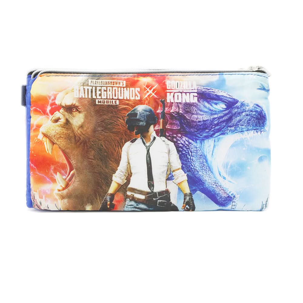 Pencil Pouch Three Zipper - Blue, Pencil Boxes & Stationery Sets, Chase Value, Chase Value