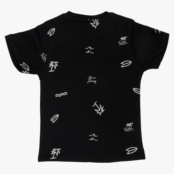 Eminent Boys Half Sleeves T-Shirt - Black, Boys T-Shirts, Eminent, Chase Value