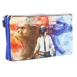 Pencil Pouch Three Zipper - Blue, Pencil Boxes & Stationery Sets, Chase Value, Chase Value