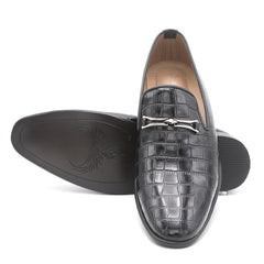 Men's Patent Slip-On Formal Shoes T-7072 - Black, Men, Formal Shoes, Chase Value, Chase Value