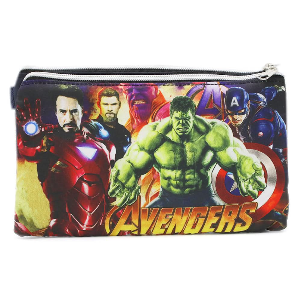 Pencil Pouch Two Zipper - Navy Blue, Pencil Boxes & Stationery Sets, Chase Value, Chase Value