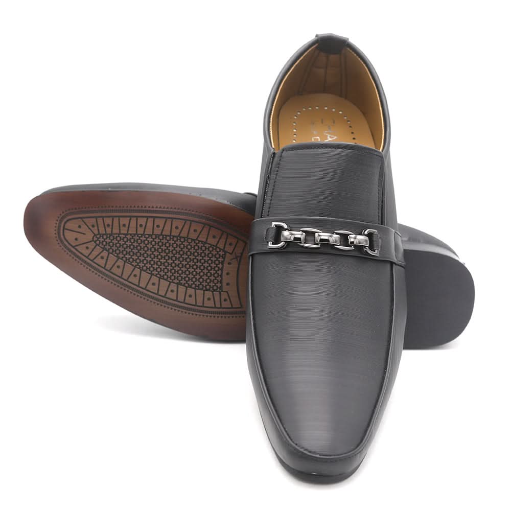 Men's Formal Shoes U-6114 - Black, Men, Formal Shoes, Chase Value, Chase Value