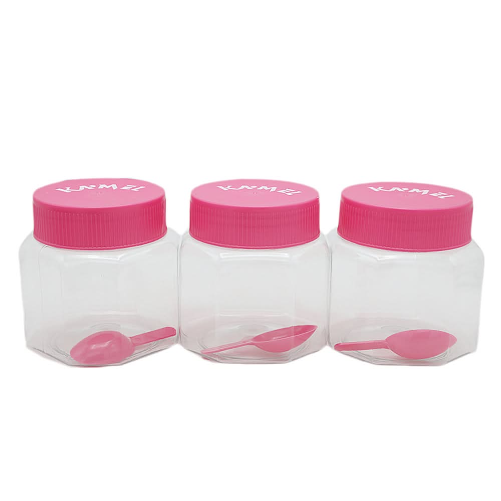 Storage Jar 3 Pcs - Pink, Home & Lifestyle, Storage Boxes, Chase Value, Chase Value