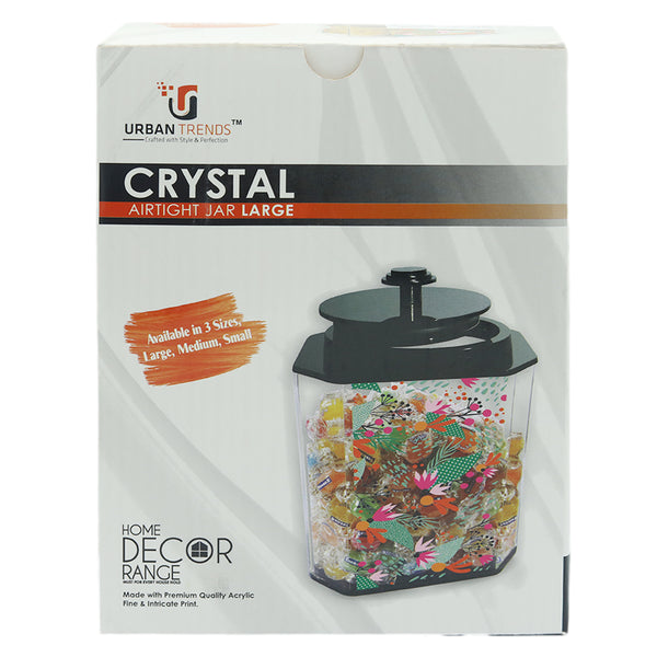 Crystal Air Tight Jar Large - Black, Home & Lifestyle, Storage Boxes, Chase Value, Chase Value