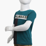 Boys Half Sleeves T-Shirt - Dark Green, Boys T-Shirts, Chase Value, Chase Value