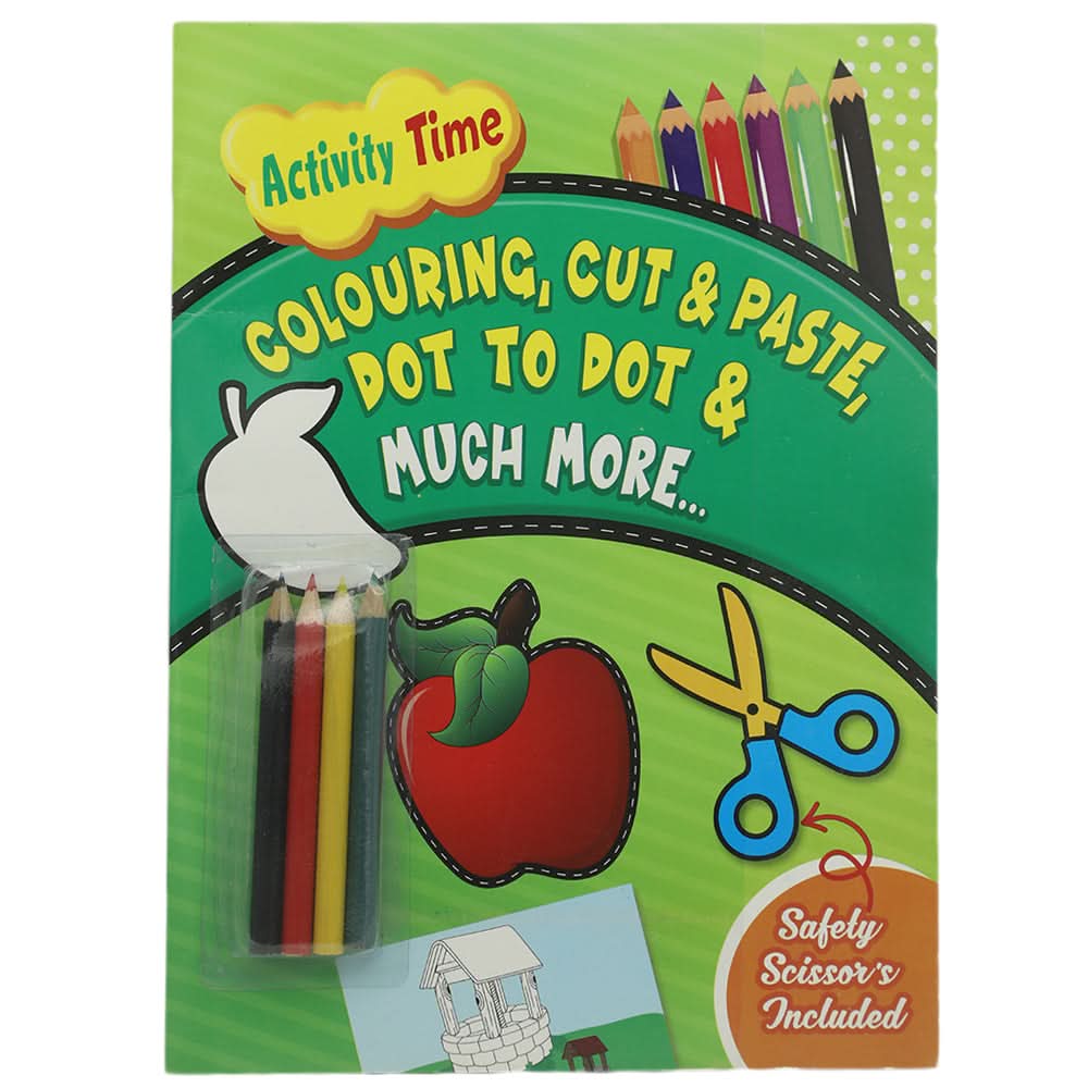 Cut & Paste Coloring Book - Multi, Kids, Kids Colouring Books, Chase Value, Chase Value