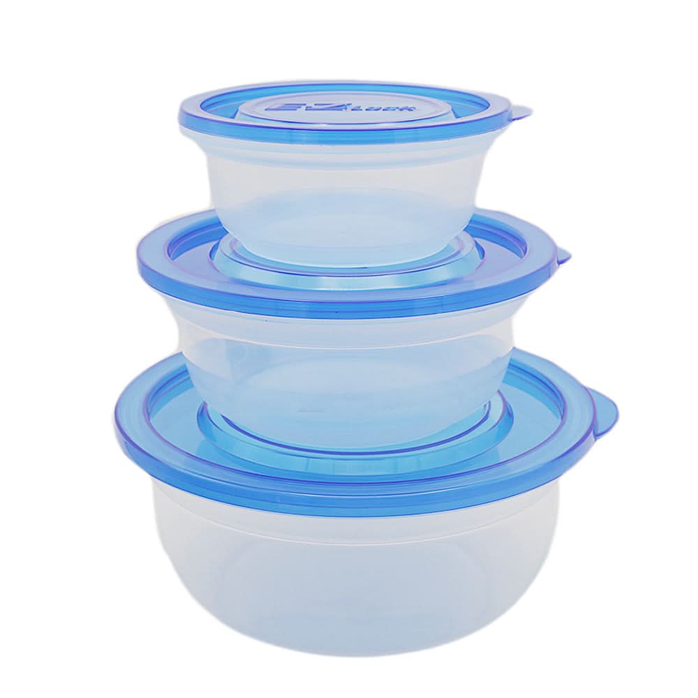 Storage Bowl 3 Pcs Set - Blue, Home & Lifestyle, Storage Boxes, Chase Value, Chase Value