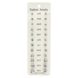 Women's Ear Tops Card 12 Pairs - Multi, Women, Earrings & Tops, Chase Value, Chase Value