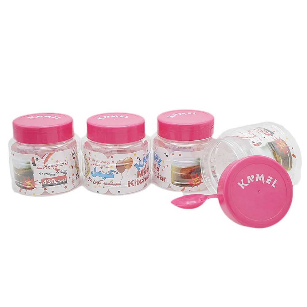 Masala Kitchen Jar 4 Pcs Set - Pink, Home & Lifestyle, Storage Boxes, Chase Value, Chase Value