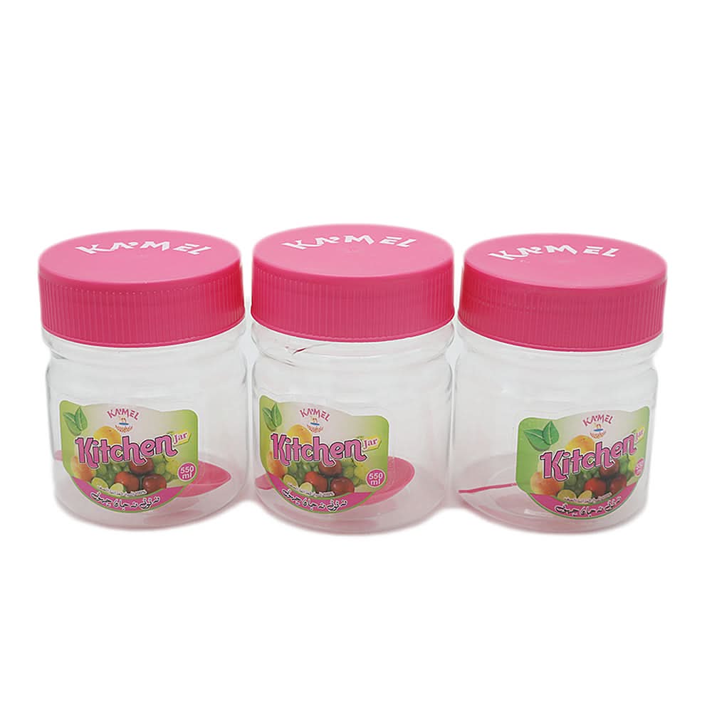 R-1 Storage Jar 3 Pcs - Pink, Home & Lifestyle, Storage Boxes, Chase Value, Chase Value
