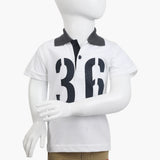 Boys Half Sleeves Polo T-Shirt - White, Boys T-Shirts, Chase Value, Chase Value
