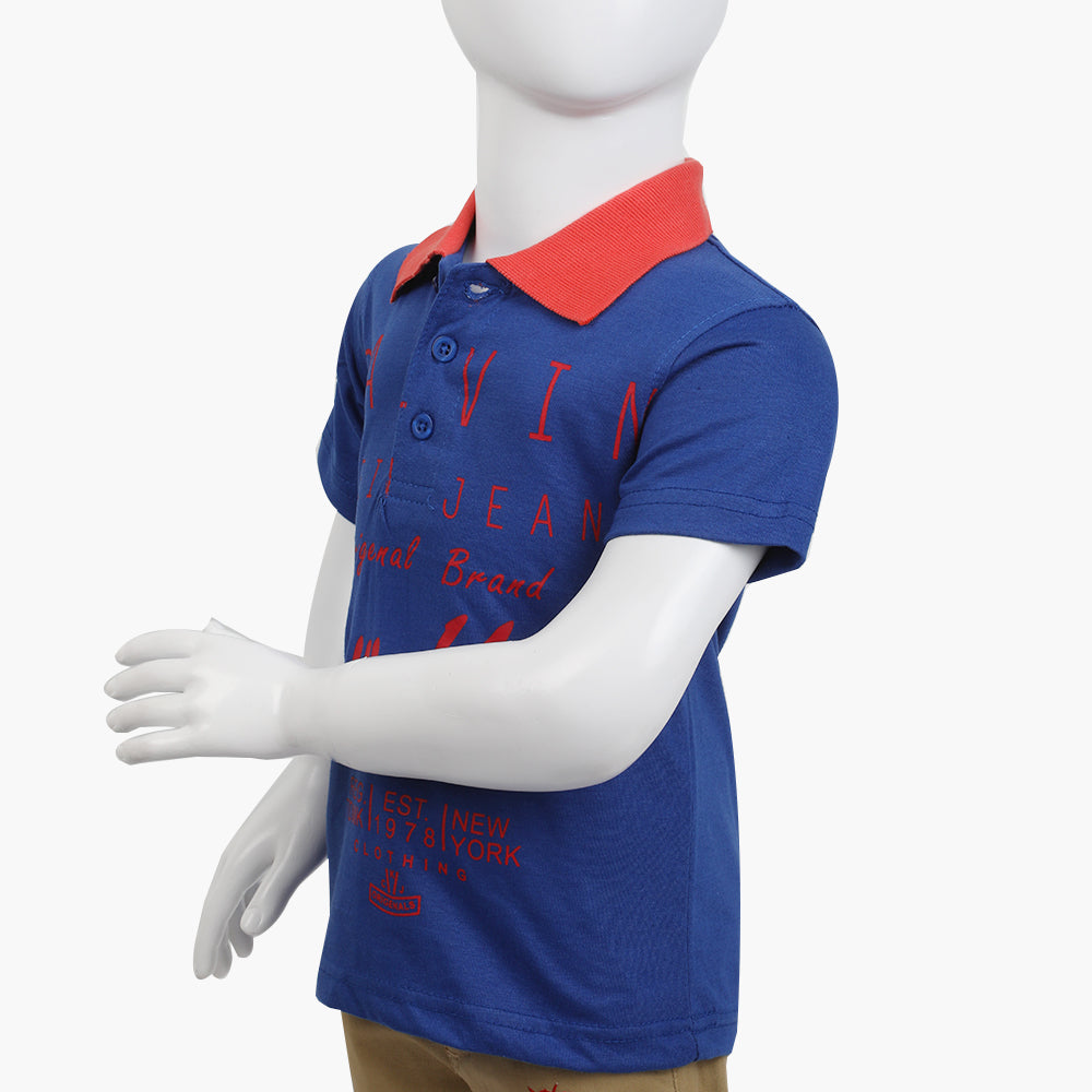 Boys Half Sleeves Polo T-Shirt - Royal Blue, Boys T-Shirts, Chase Value, Chase Value