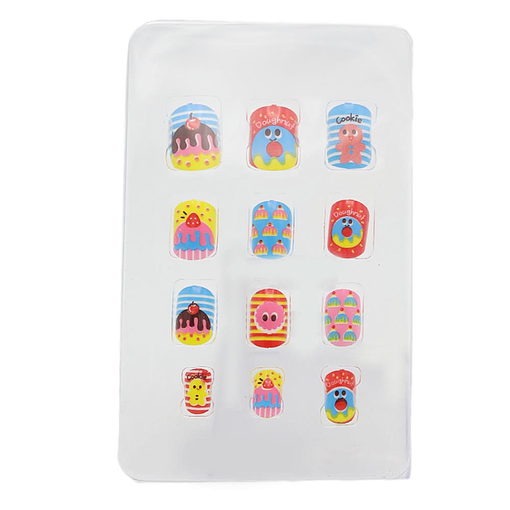 Girls Jell Nail Tip Set - Red, Kids, Gift Set, Chase Value, Chase Value