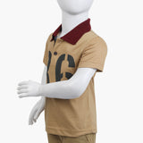 Boys Half Sleeves Polo T-Shirt - Brown, Boys T-Shirts, Chase Value, Chase Value
