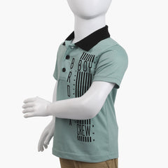 Boys Half Sleeves Polo T-Shirt - Light Green, Boys T-Shirts, Chase Value, Chase Value