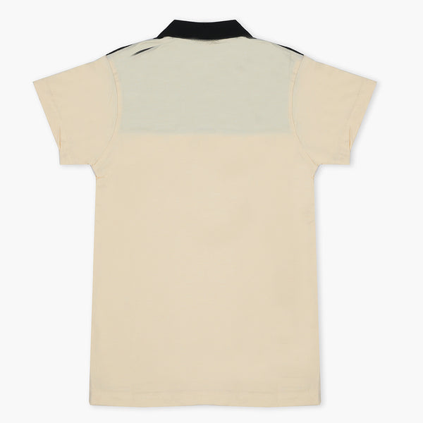 Boys Half Sleeves Polo T-Shirt - Cream, Boys T-Shirts, Chase Value, Chase Value