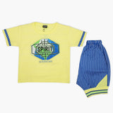 Boys Half Sleeves Short Suit - Lemon, Boys Sets & Suits, Chase Value, Chase Value