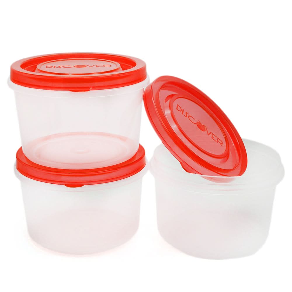 Discovery Storage Bowl 3 Pcs Set 1 LTR - Red, Home & Lifestyle, Storage Boxes, Chase Value, Chase Value