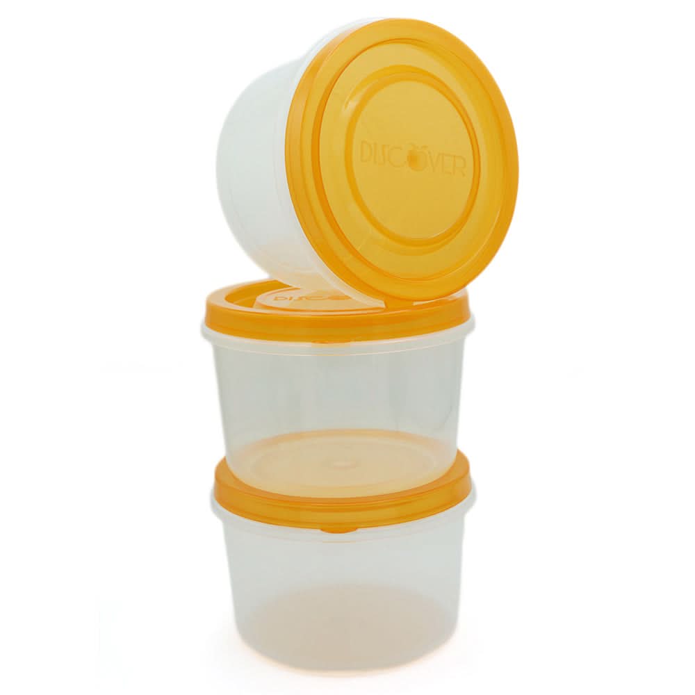 Discovery Storage Bowl 3 Pcs Set 1 LTR - Orange, Home & Lifestyle, Storage Boxes, Chase Value, Chase Value
